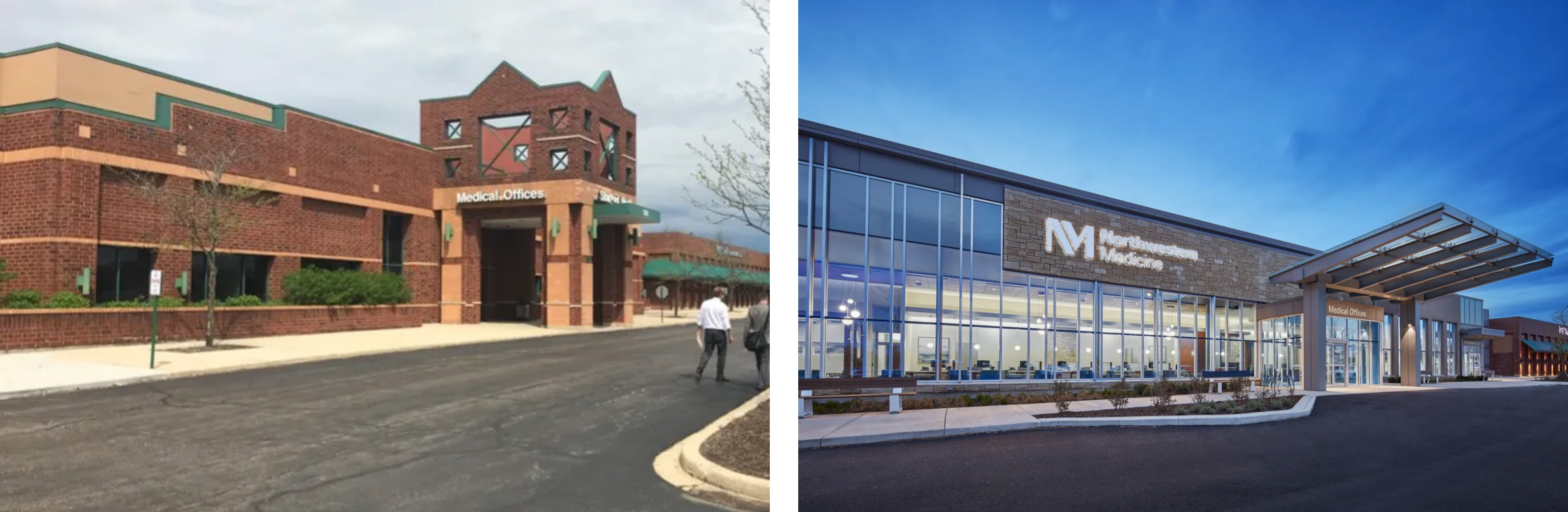 Northwestern medicine exterior before and after remodel