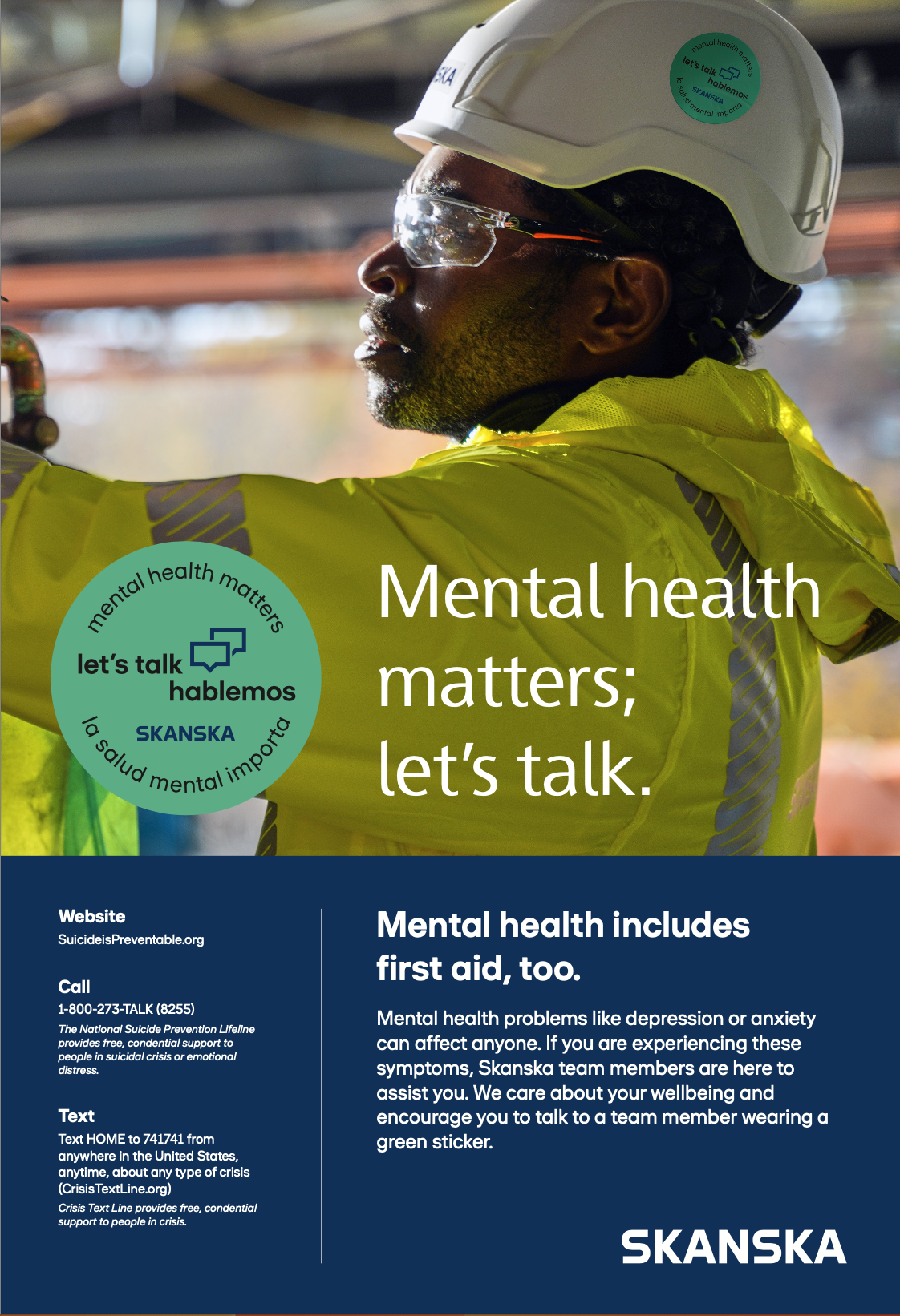 Skanska mental health poster