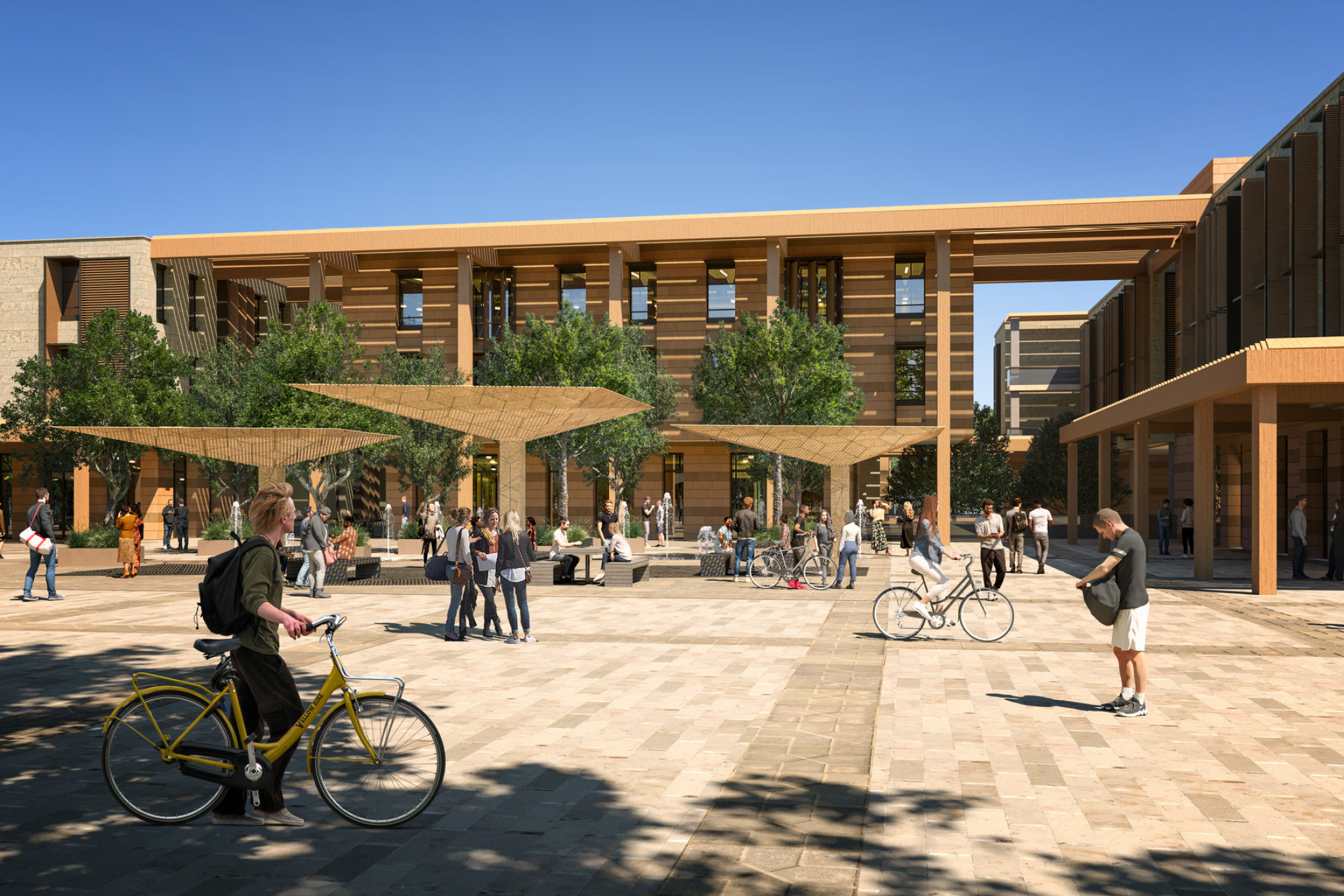 The American University in Cairo launches a 270,000-sf expansion of its campus in New Cairo, Egypt, Rendering courtesy DLR Group