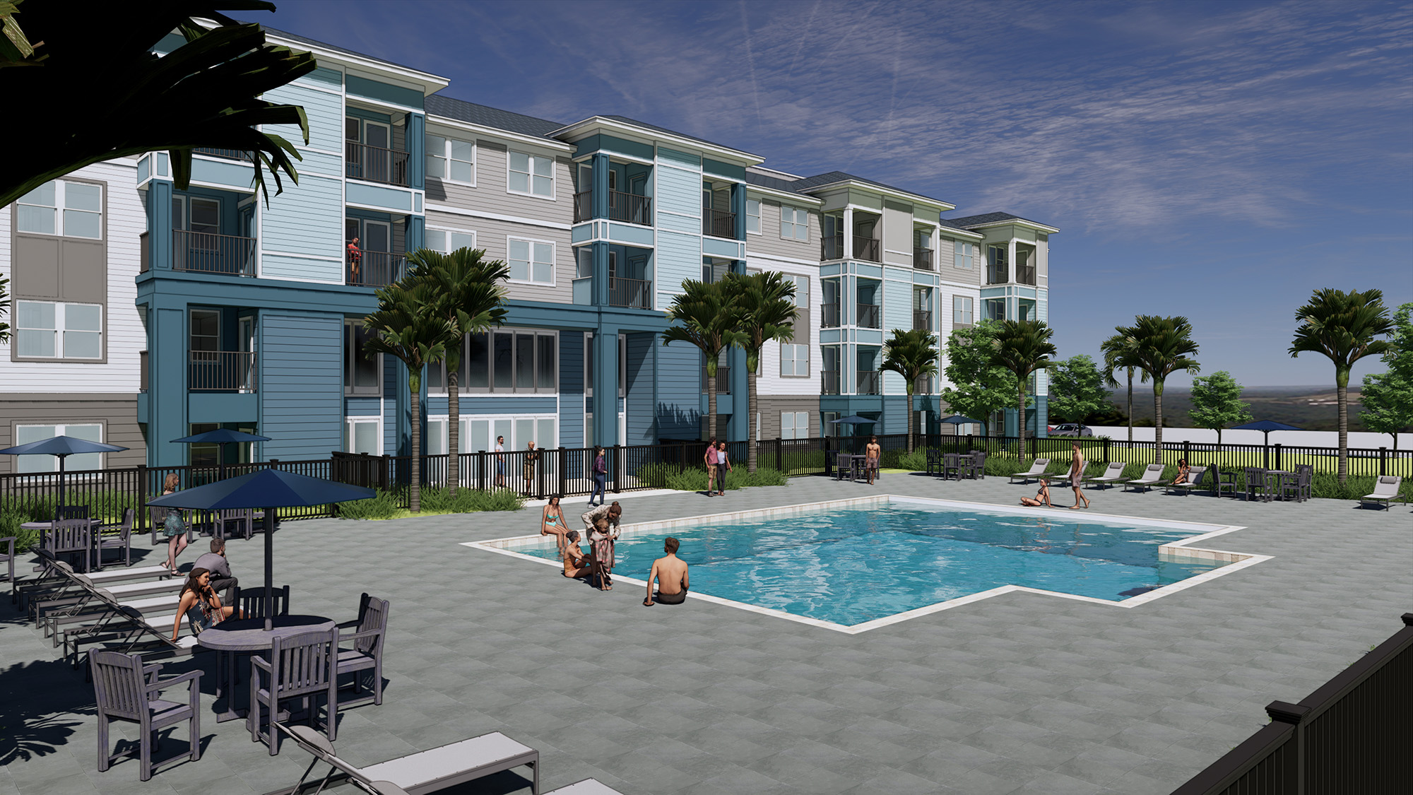 Rendering of senior housing multifamily community