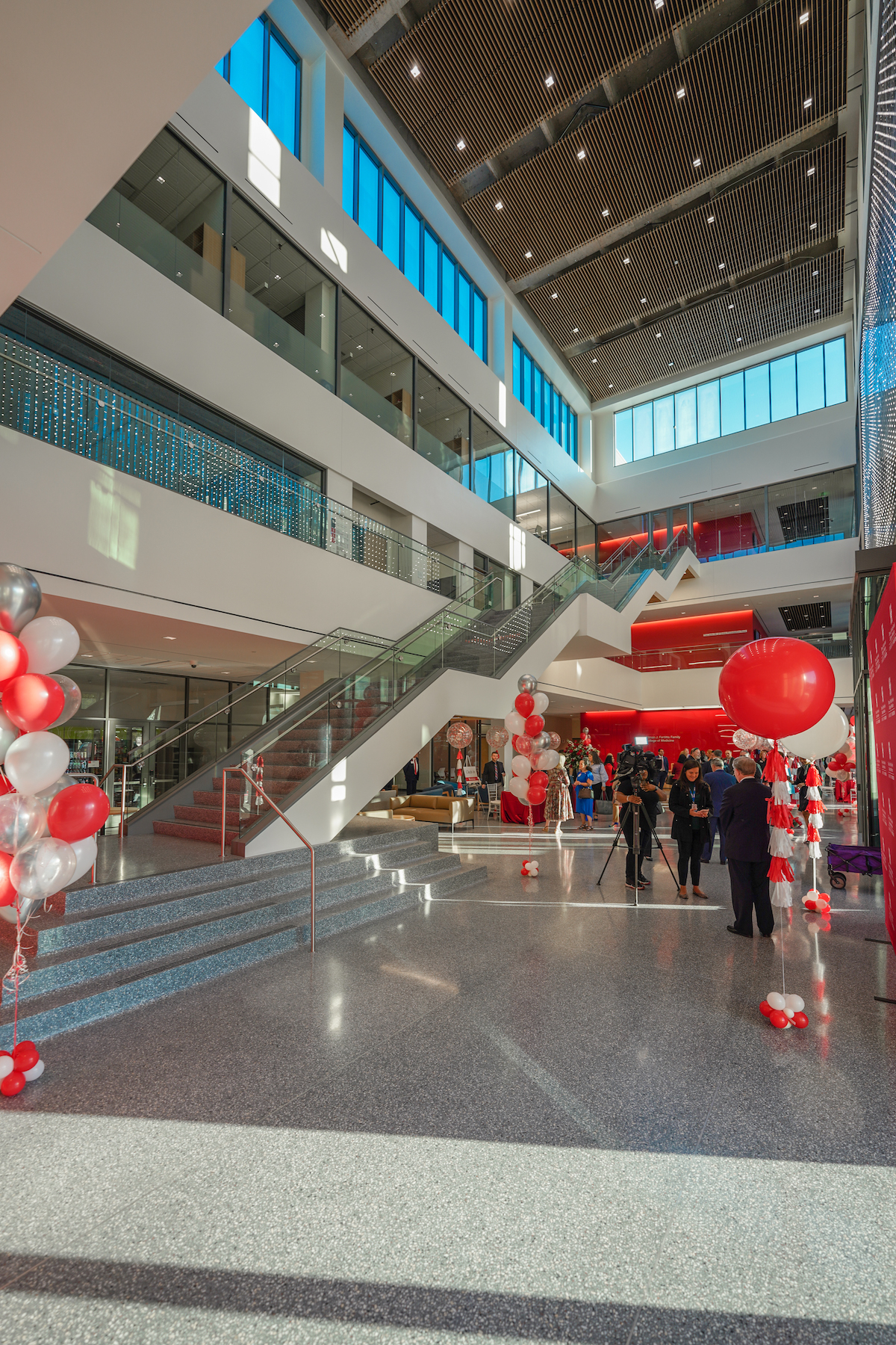 The new College of Medicine building offers learning spaces on several floors.