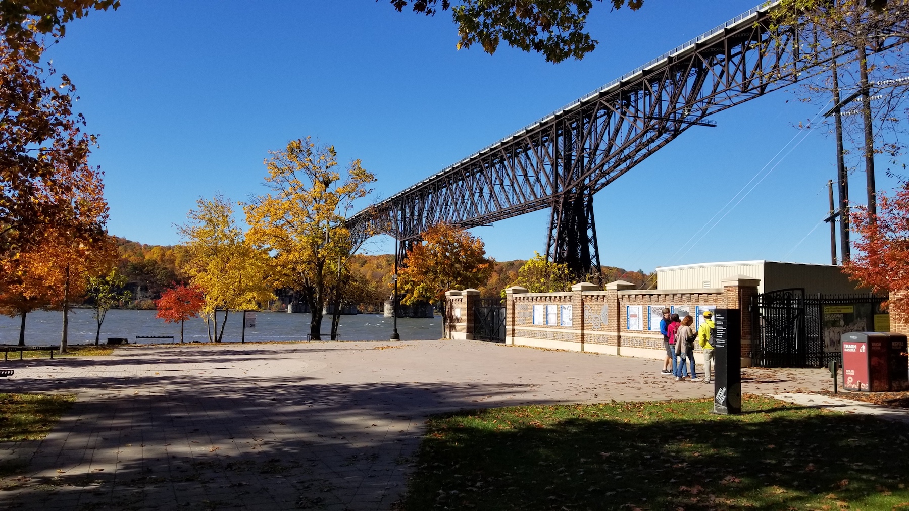 Upper Landing Park in Poughkeepsie, with walkway in the background