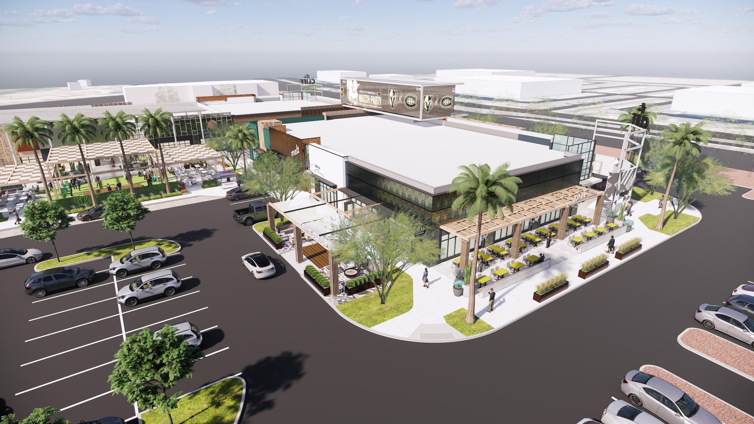 Outside Las Vegas, two unused office buildings will be turned into The Cliffs open-air retail development