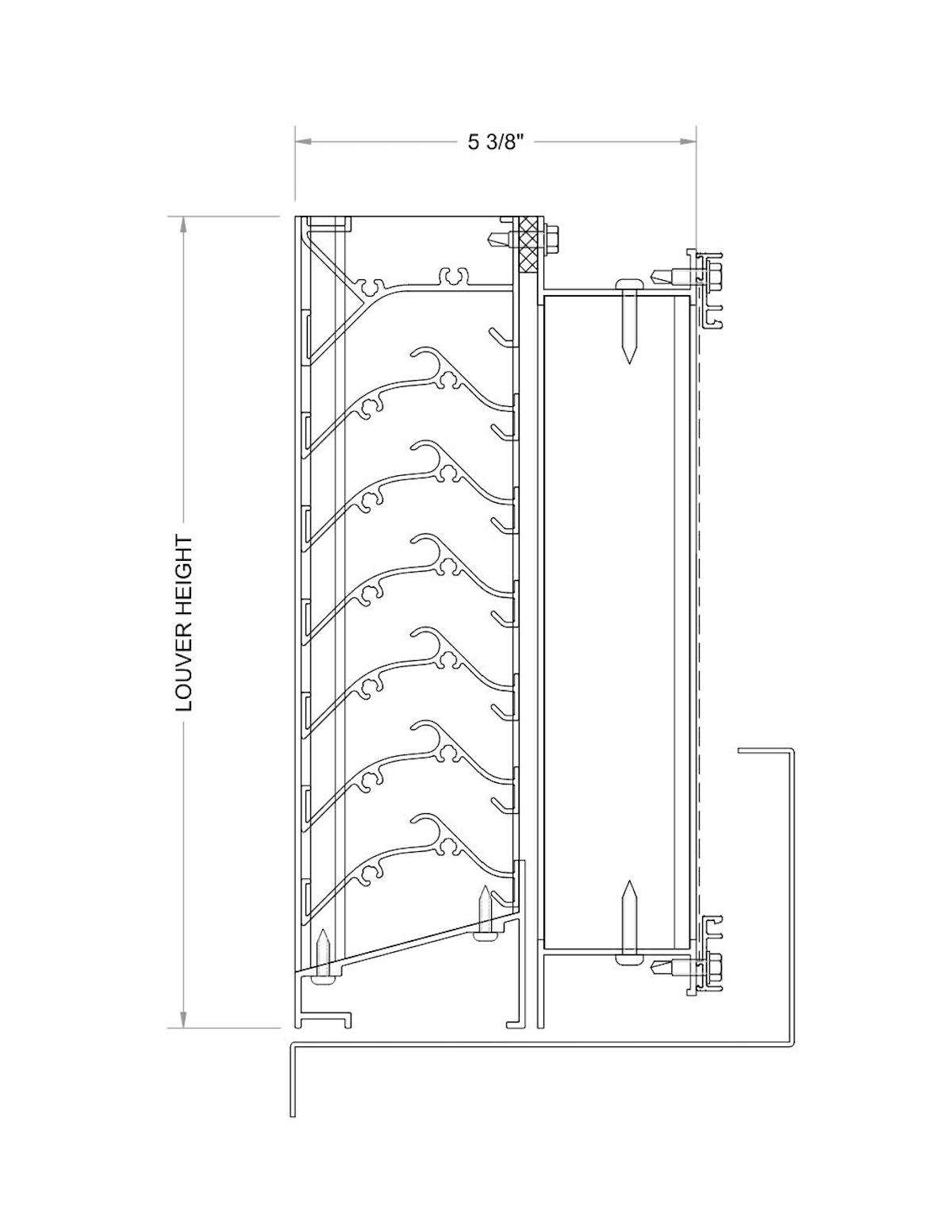 Cross-section of VS321 Louver from ILI