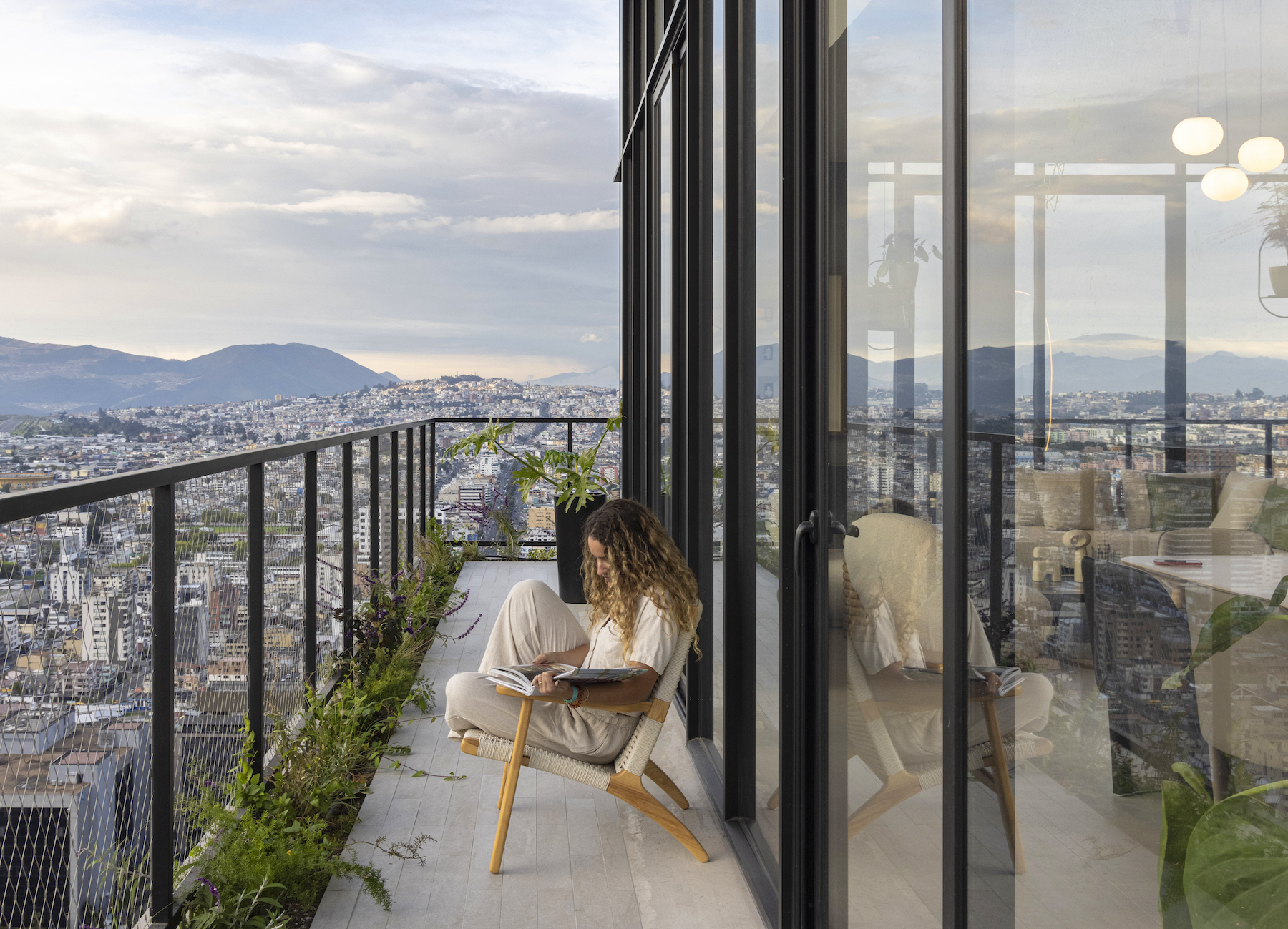 A terrace at IQON in Quito, Ecuador