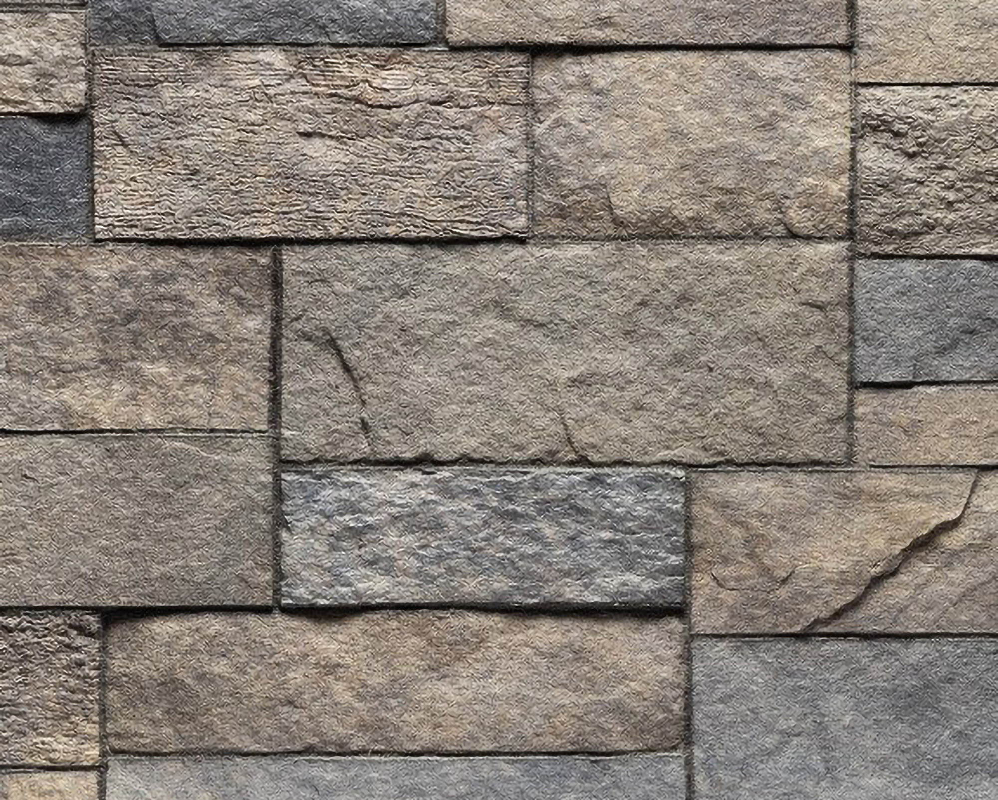 Polymer siding replicating stone