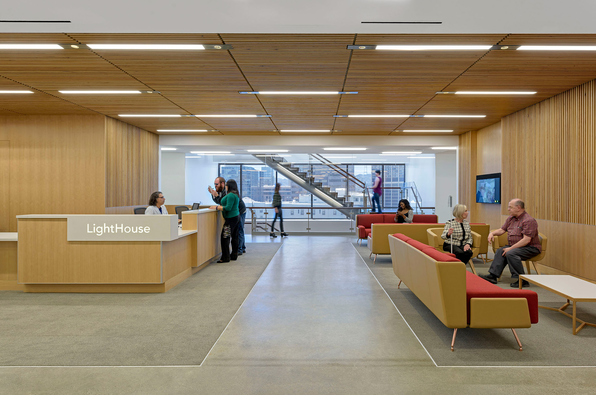 LightHouse lobby with wood