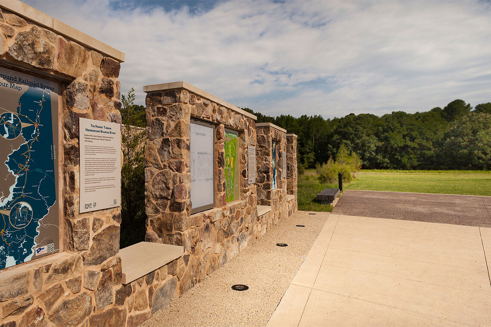 Maps outside of the Harriet Tubman Underground Railroad Visitor Center