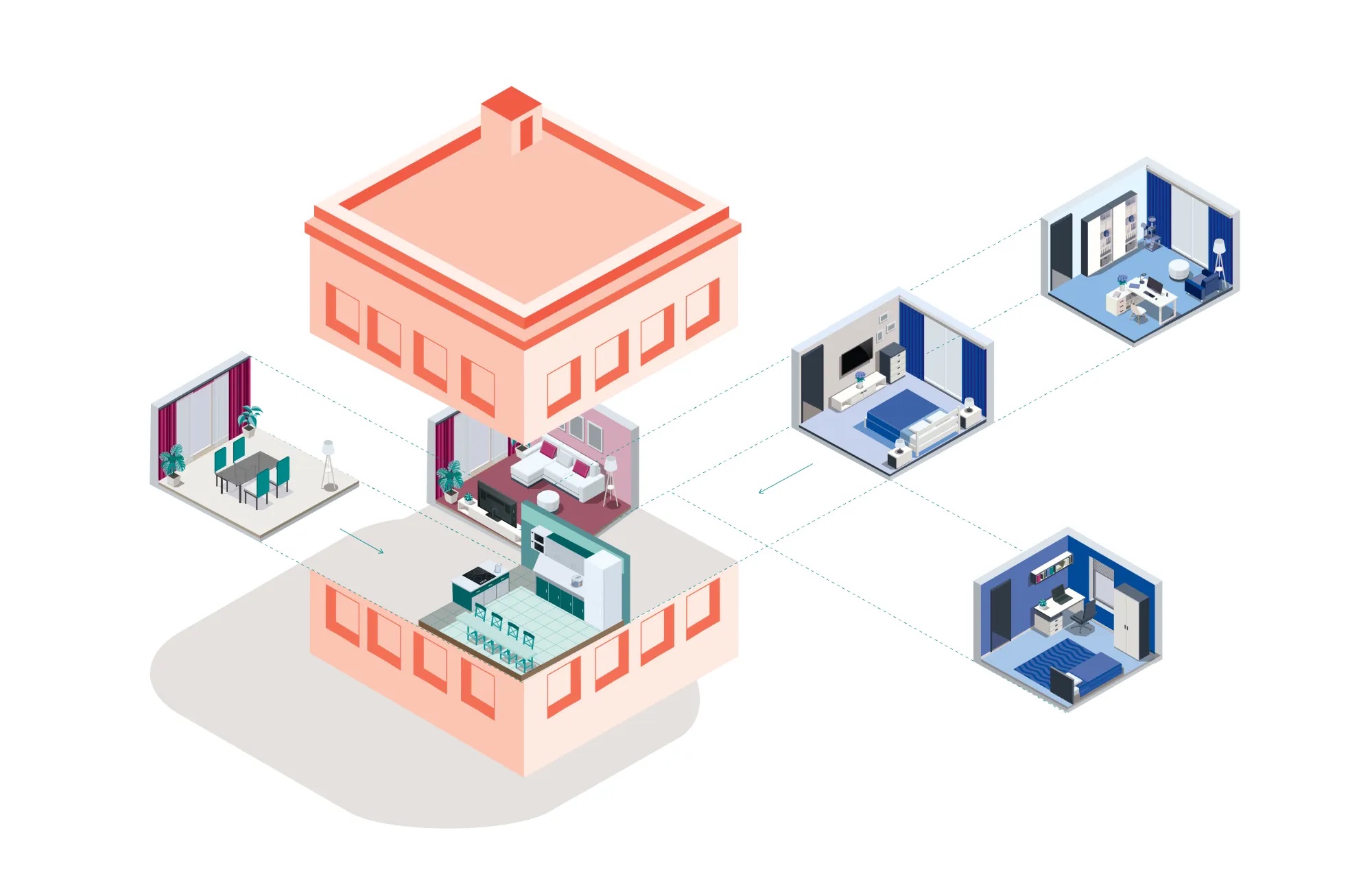 modular design circular economy vector art