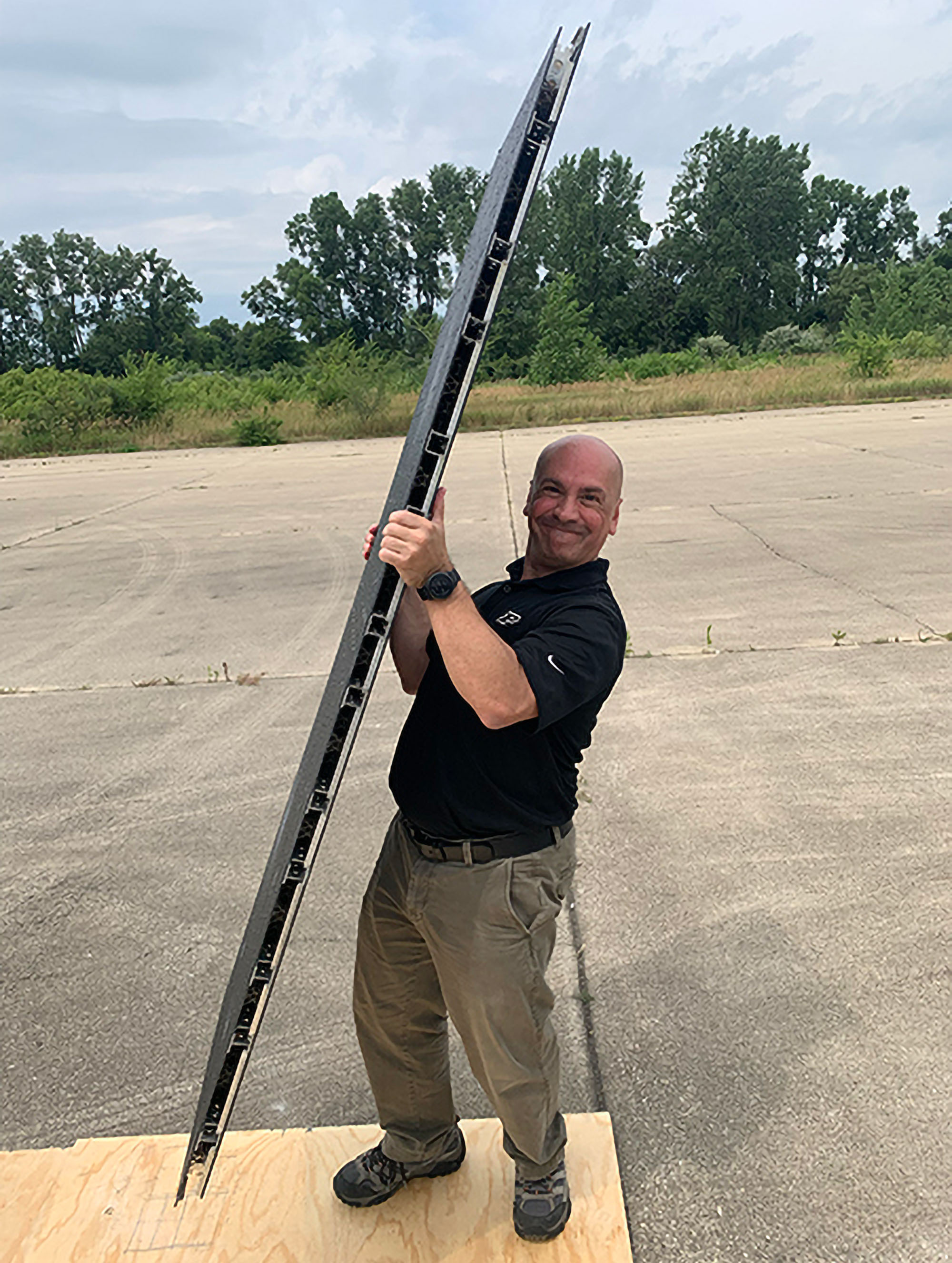 Purdue University developed aircraft runway mat