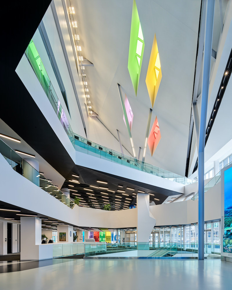 Stanley A. Milner Library colored skylights