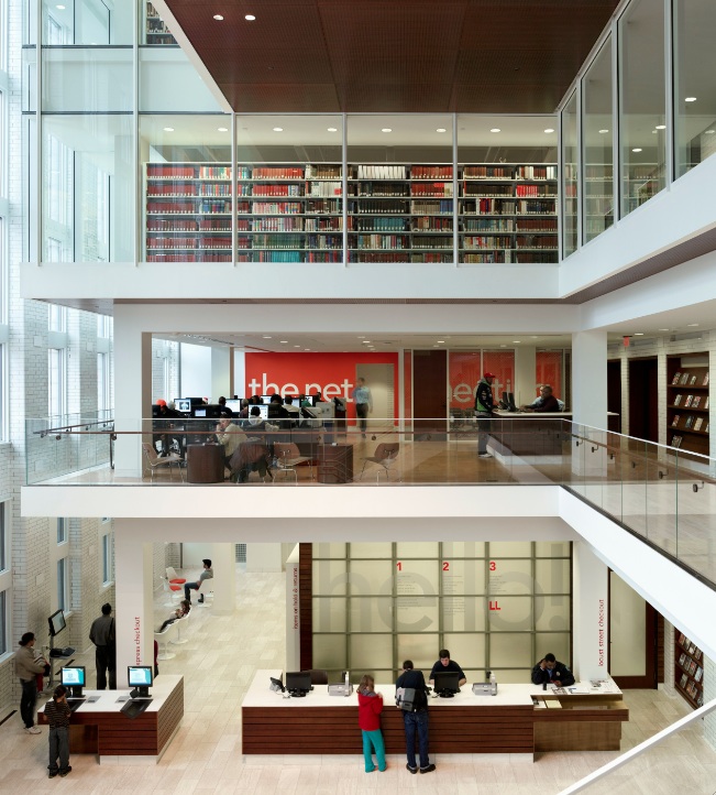 On the north side of St. Louiss Central Library, the Building Team created a fo