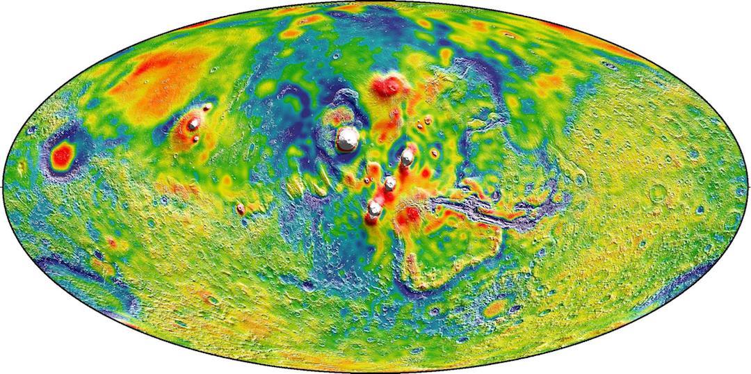 Mars gravity map