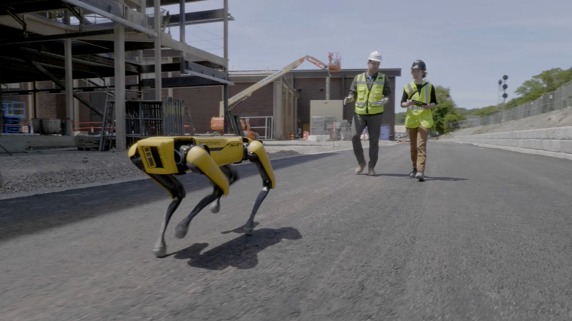 Spot robot that’s being tested to keep construction sites clean