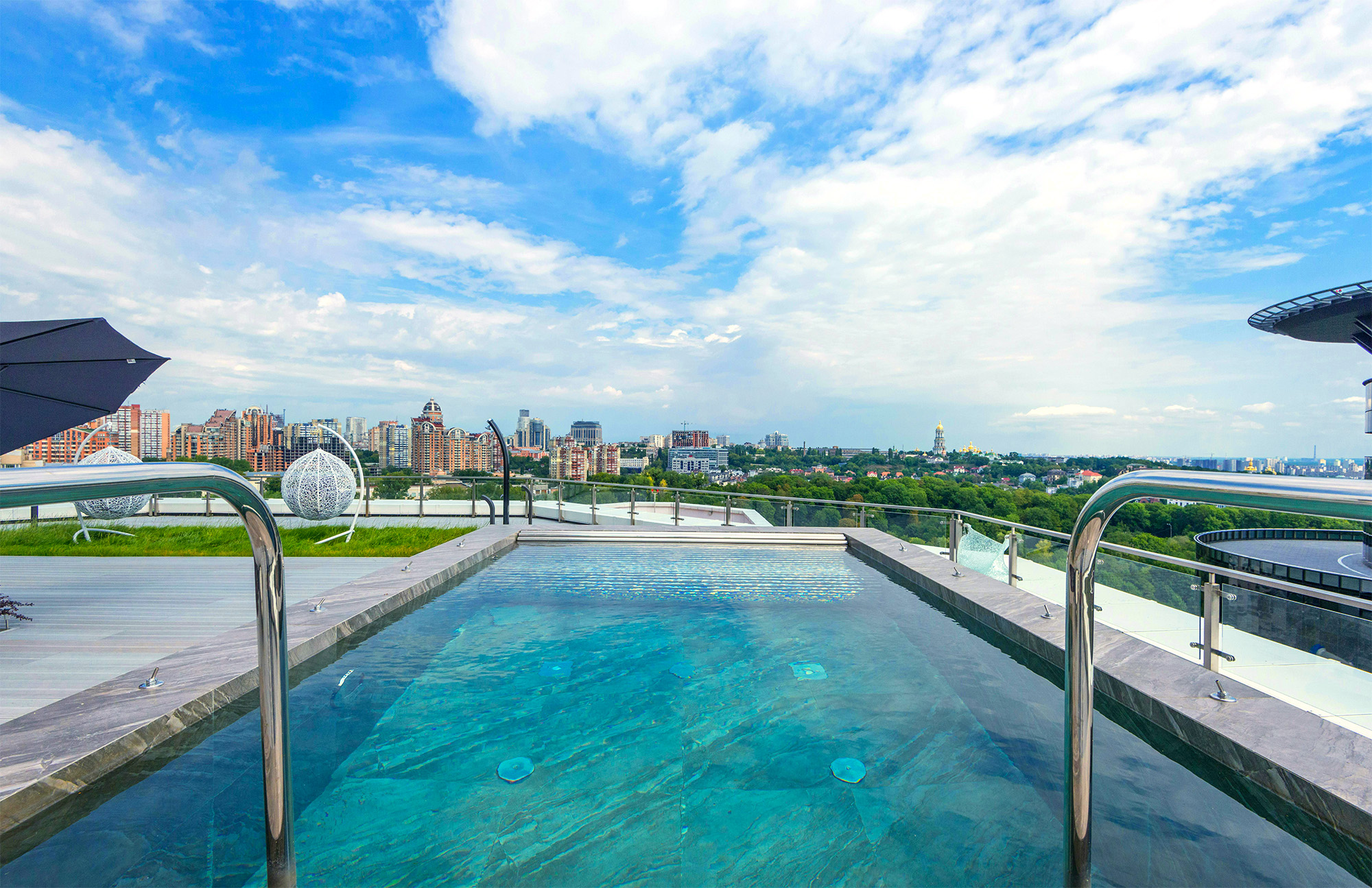 Rooftop pool multifamily community