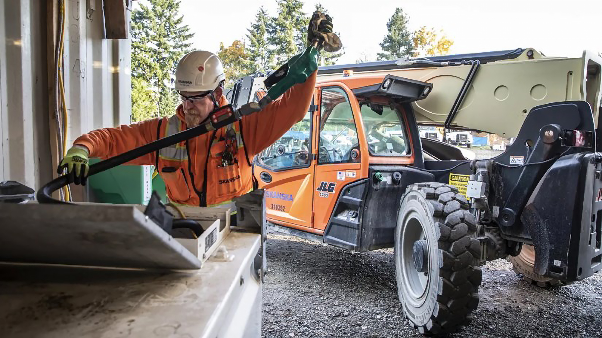 plant based diesel construction worker