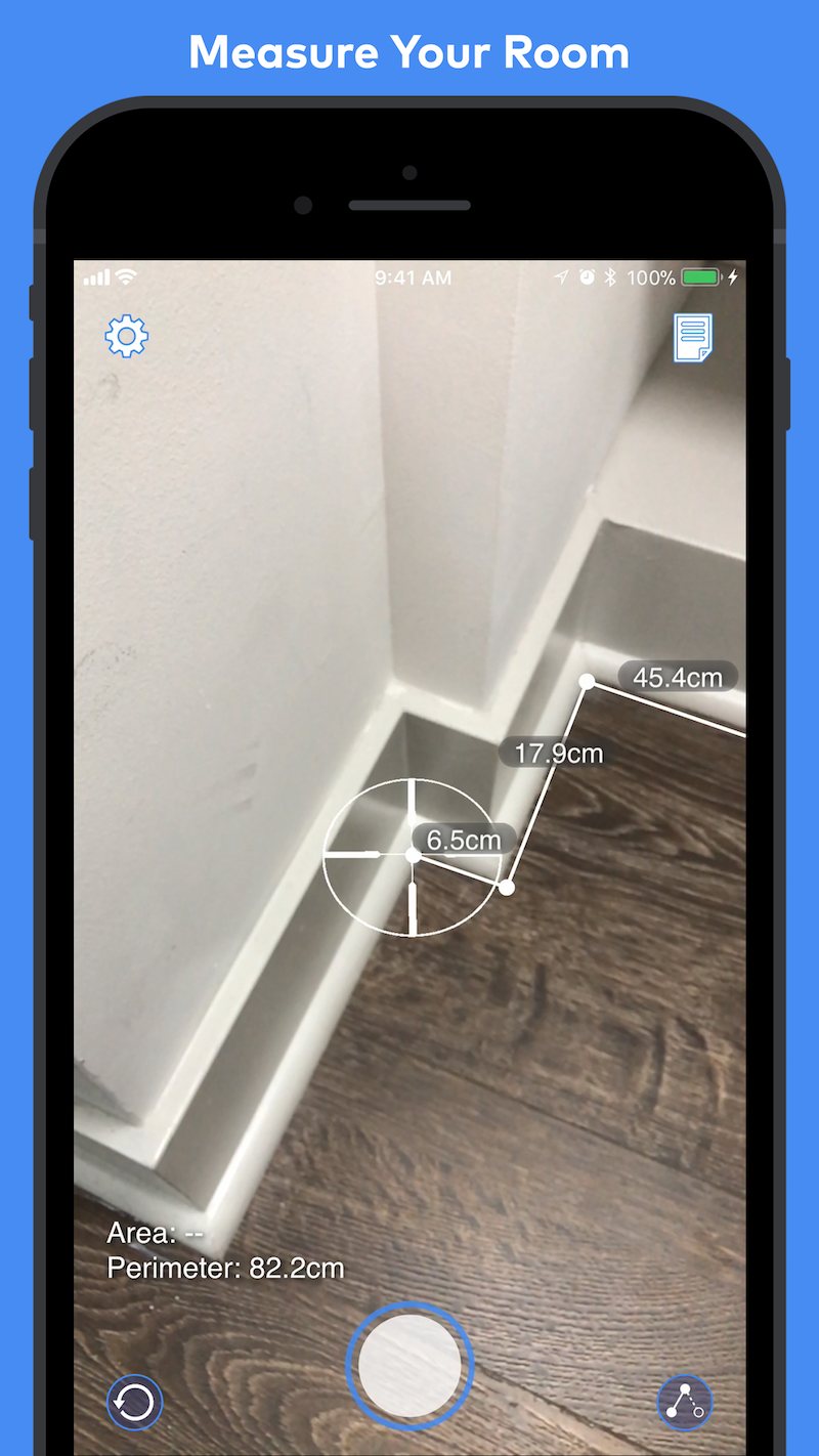 Ar interface in the PLNAR App