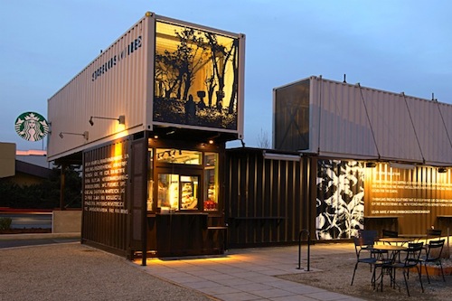 This suburban Seattle Starbucks was built with shipping containers.