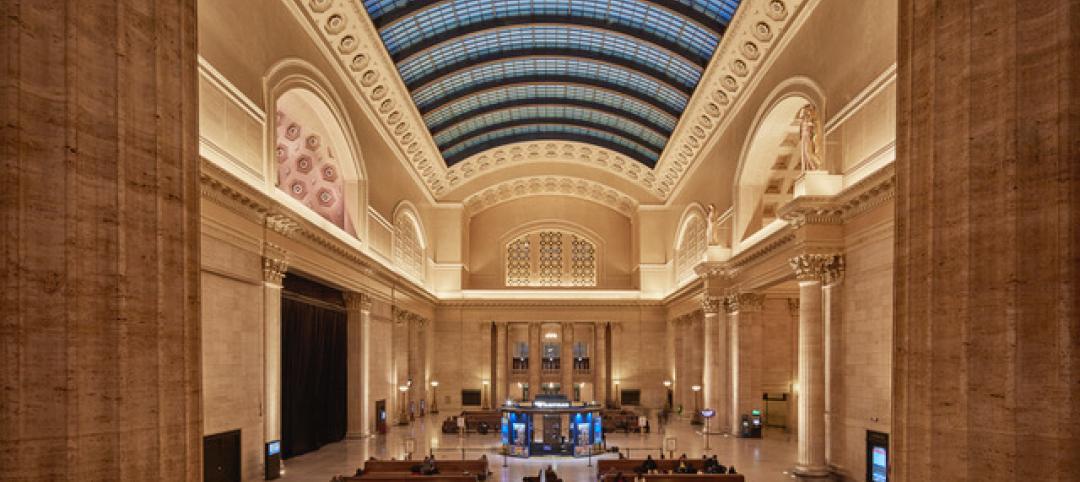 Great Hall skylight and interior after restoration