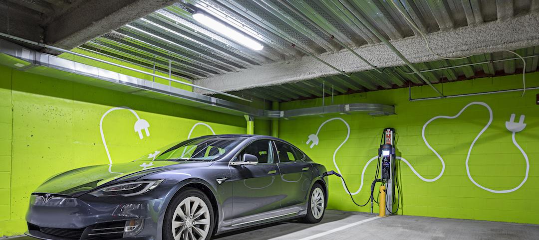 EV charging port at The Kensington, Boston. Photo: 