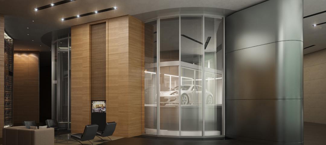 Of Sky Garages and Dezervators:  Porsche Design Tower sets a new standard of cool with the help of fire rated glass