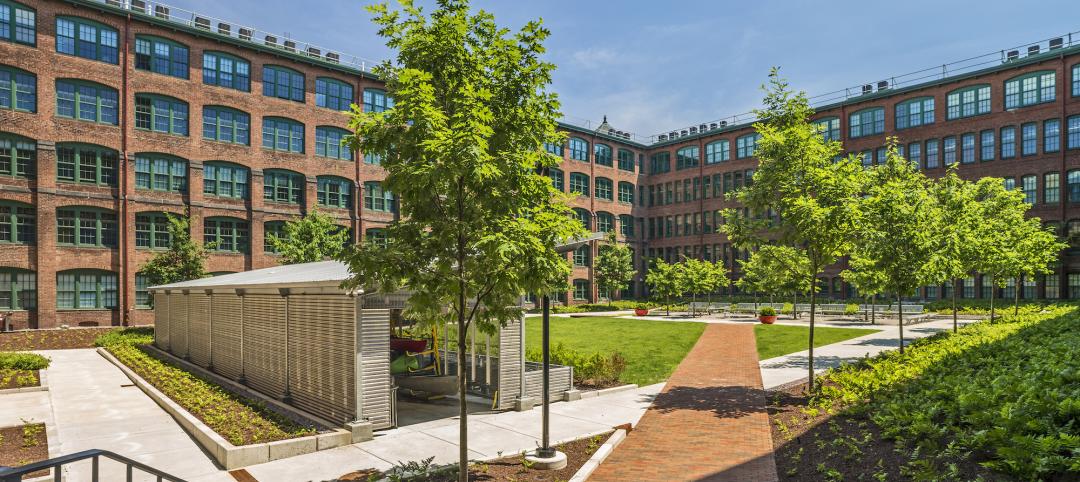 The Waltham Watch Factory courtyard after renovation. Photo © Richard Mandelkorn Photography