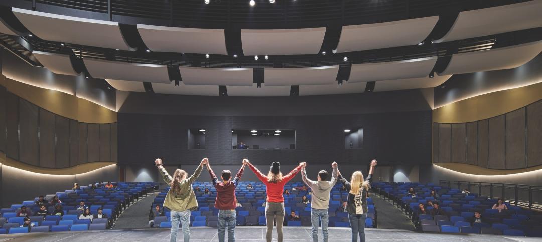 The new theater at the expanded Eastwood High School in El Paso, Texas, designed by DLR Group. Photo: Michael Robinson Photography, courtesy DLR Group