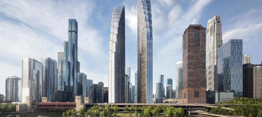 Chicago’s long-vacant Spire site will be home to the two-tower 400 Lake Shore residential development, by Related Midwest and SOM - Rendering courtesy Related Midwest, Skidmore Owings Merrill