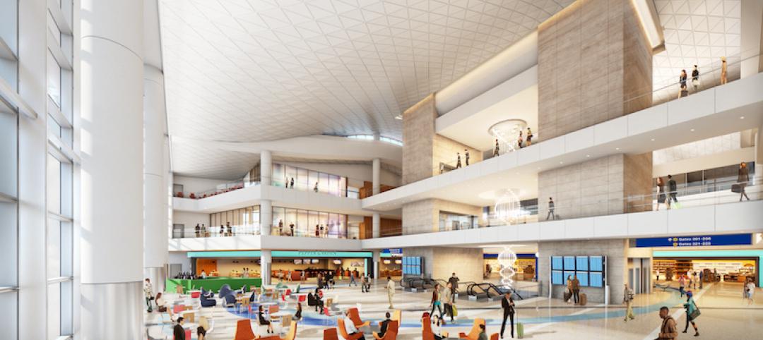 Rendering of an airport concourse