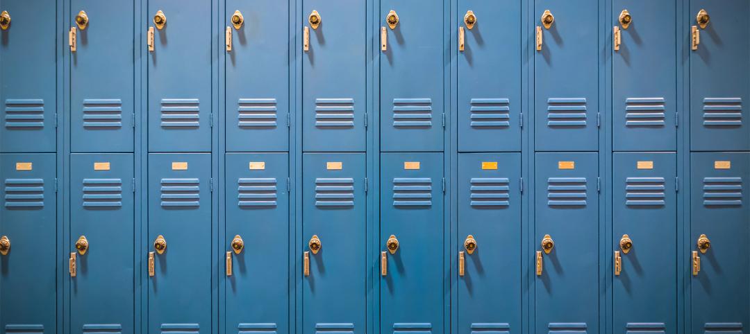 Row of High School Lockers