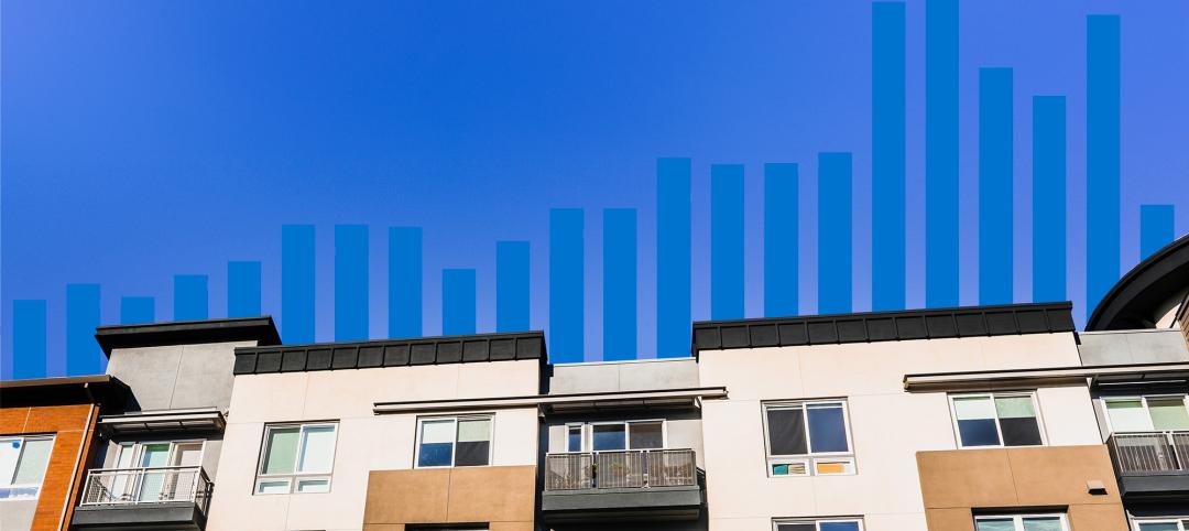 National Construction Starts by number of units since 2017 graph overlay on multifamily development