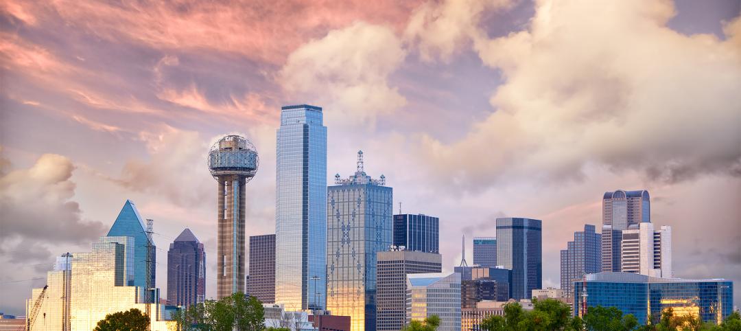 Dallas City skyline at sunset, Texas, USA