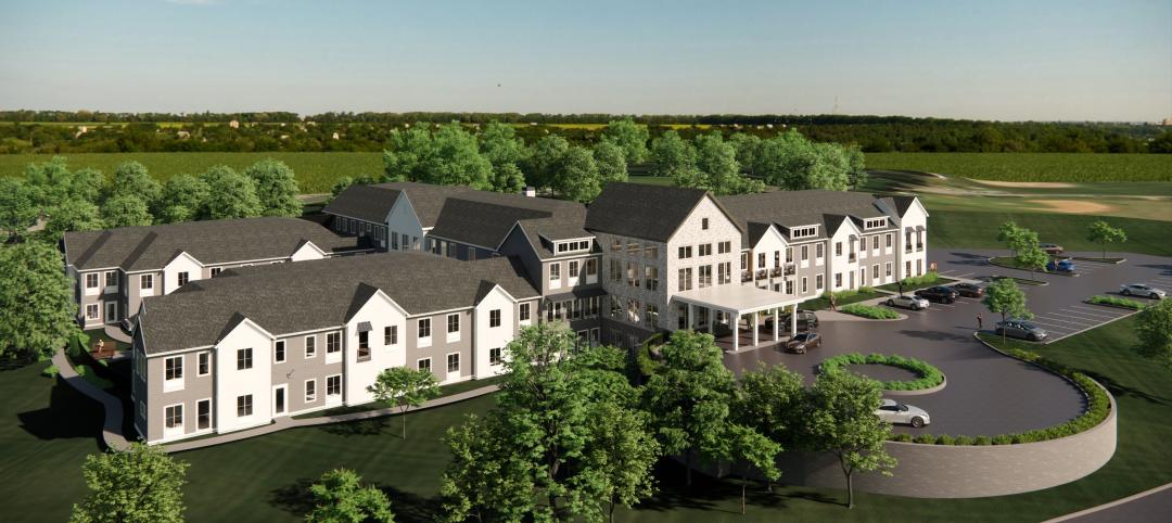 Aerial view of senior living facility