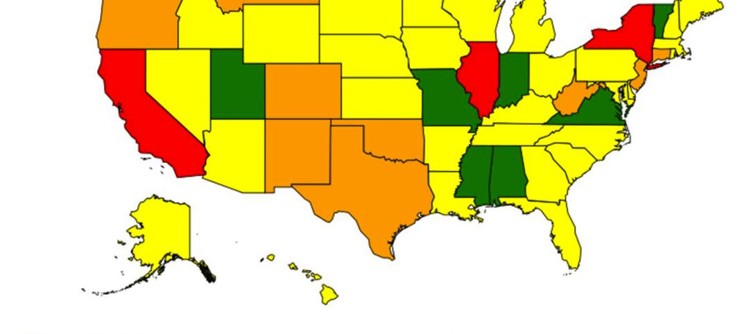 An example of Aons Construction Risk Map, which the portal updates regularly to