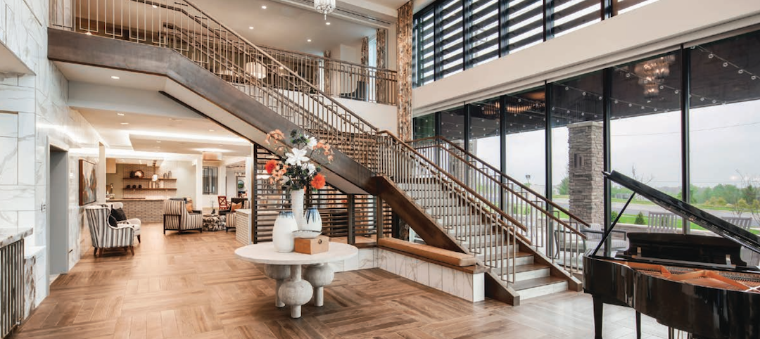 Lobby of Arbor Terrace at Fulton (Md.), designed by BCT Architects