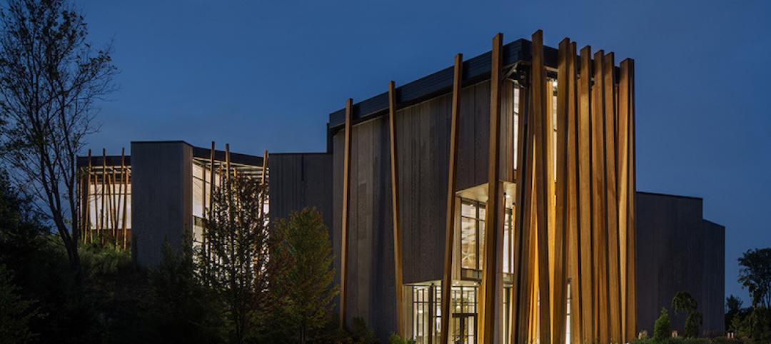 The Art Preserve of the John Michael Kohler Arts Center exterior at night