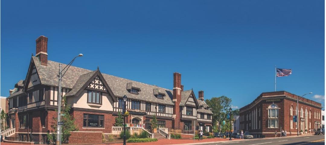 Renovated firehouse and Bedford Building