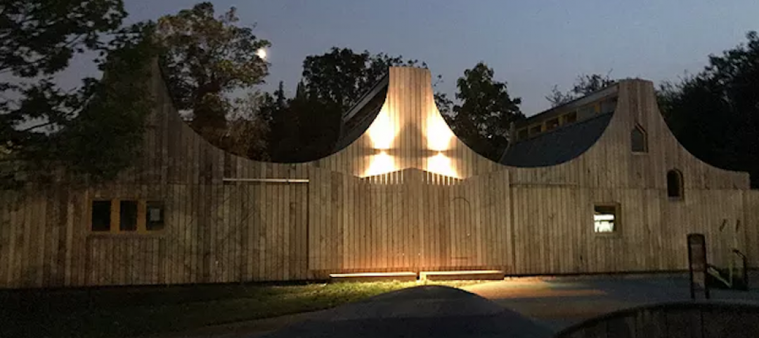 Belvue woodlands classrooms at night