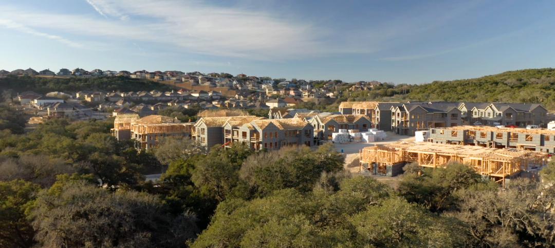 Big Haus multifamily structures on Texas hillside before adding ForceField® Weather Barrier System for an integrated WRB.