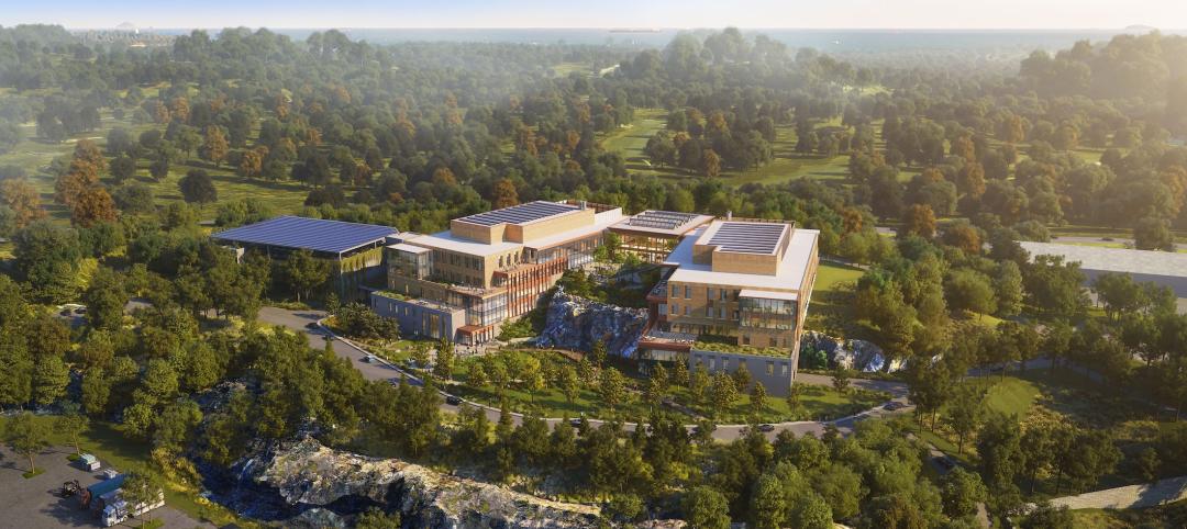 HGA unveils plans to transform an abandoned rock quarry into a new research and innovation campus for Cell Signaling Technology (CST). Rendering courtesy HGA