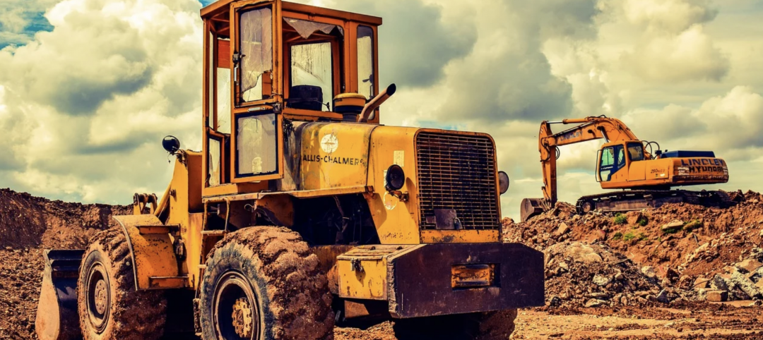 Bulldozer on a construction site