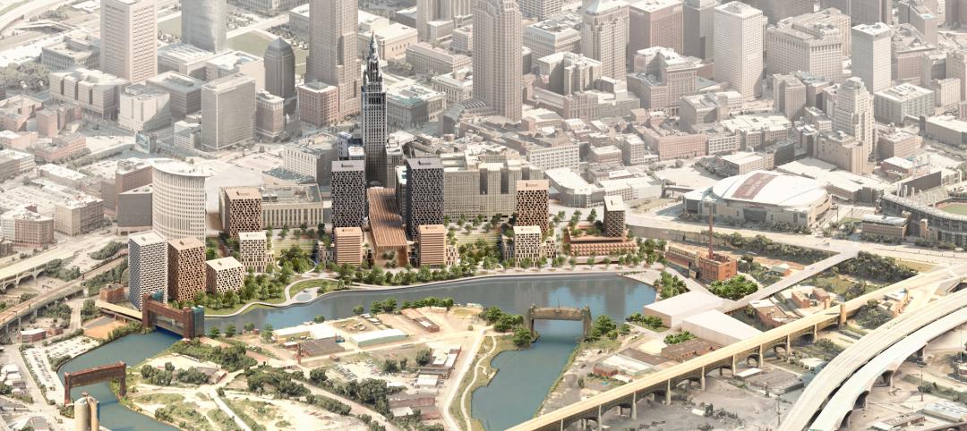 Cuyahoga Riverfront Master Plan Cleveland Rendering courtesy Adjaye Associates