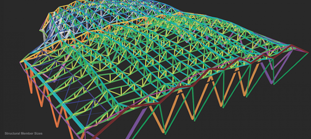 Structural rendering of the steel work at Daily's Place