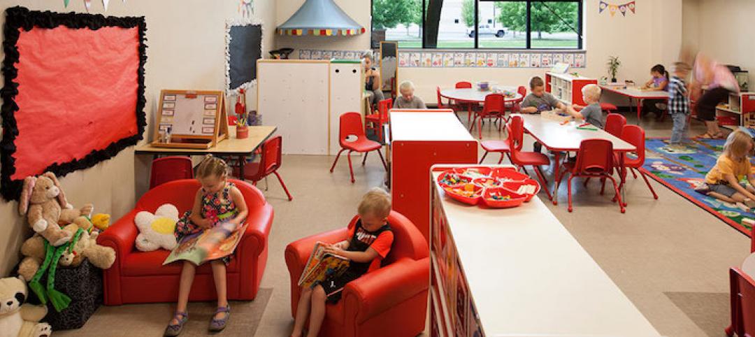 Children at play in an early education center classroom