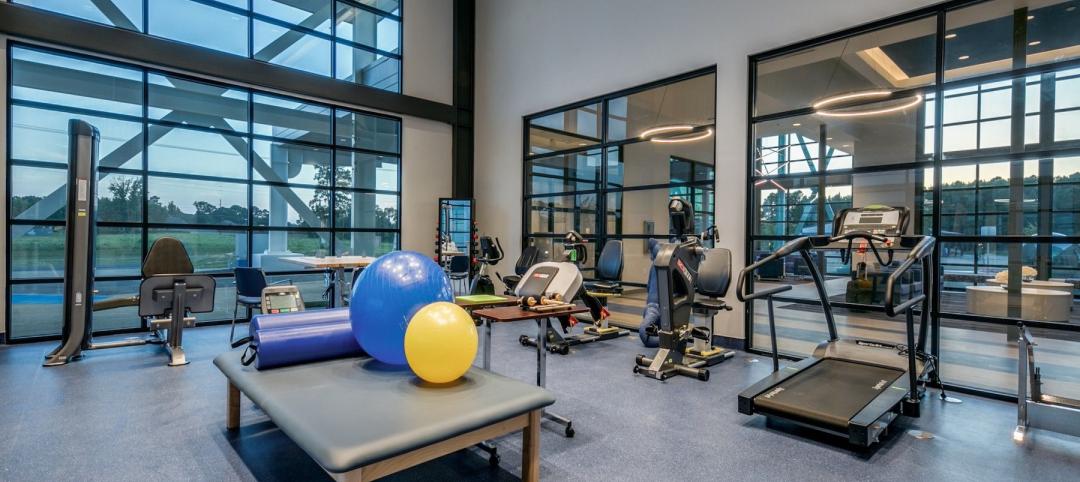 Everest Rehabilitation Hospital's cookie-cutter design features high ceilings