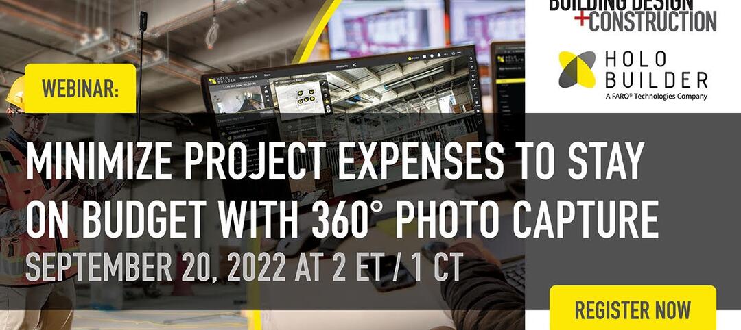 Register today! Webinar: Minimize project expenses to stay on budget with 360° photo capture