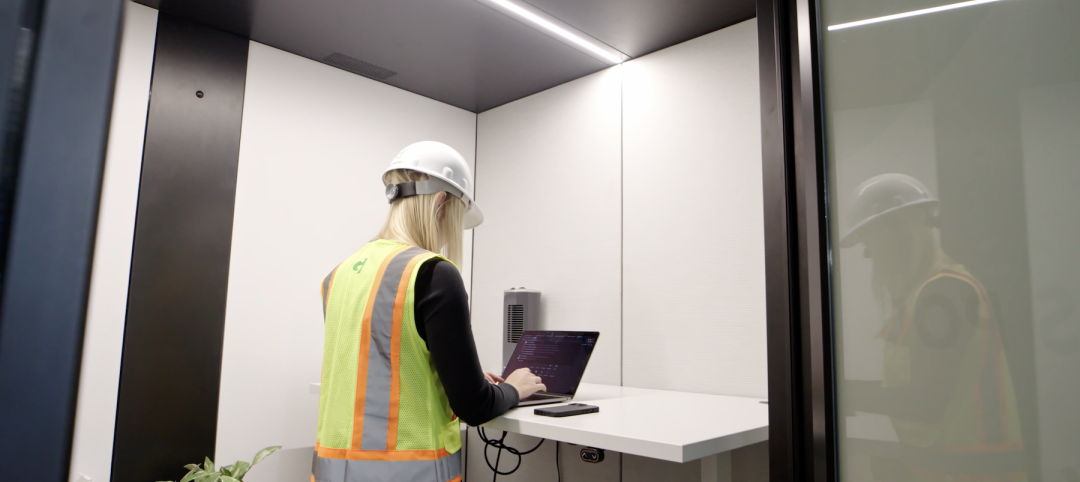 The interior of Gardner Builders' steel Wellness Pods