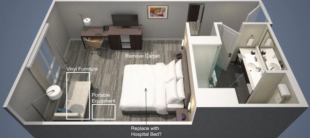 As cities scramble for hospital beds to treat COVID-19 patients, Leo A Daly offers a hotel-to-hospital solution