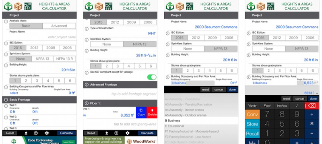 Heights & Areas Calculator, developed by the International Code Council, the American Wood Council, and WoodWorks