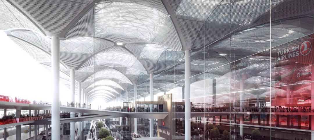 The terminal is expected to serve 150 million passengers per year. Renderings: c